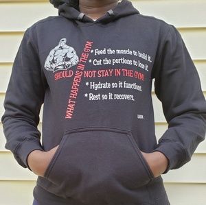 WHAT HAPPENS IN THE GYM  sweatshirt